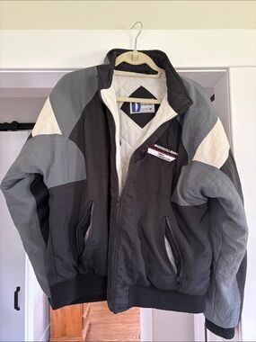 Ingersoll Men’s Black, Gray & White Colorblock Bomber Jacket